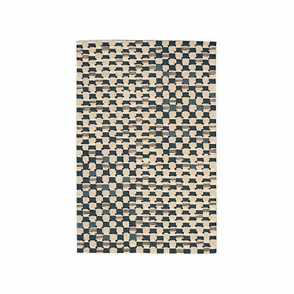 Teppich Damier textil blau / 170 x 240 - Maison Sarah Lavoine - Blau günstig online kaufen