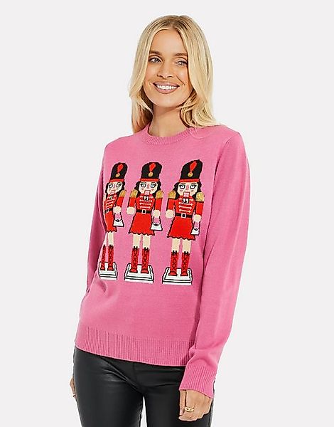 Threadbare Rundhalspullover mit weihnachtlichem Print günstig online kaufen