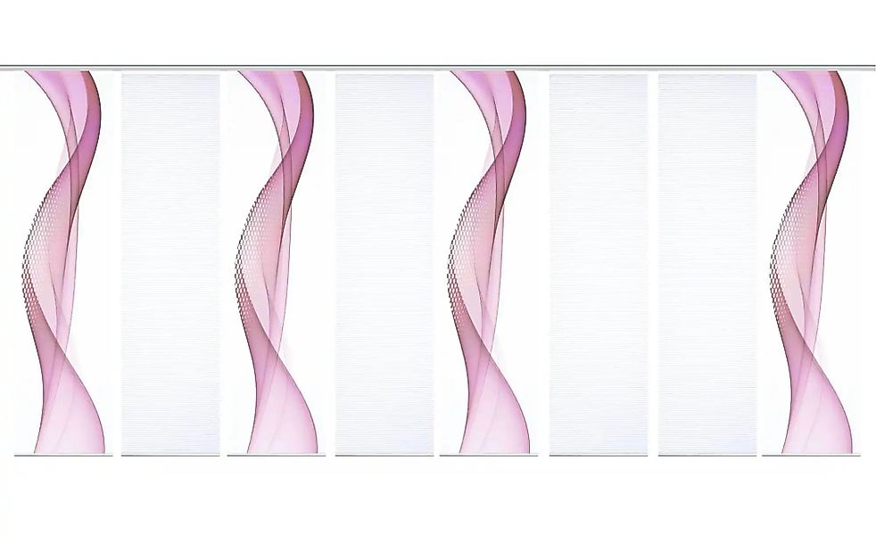 HOME in green Schiebevorhang   ¦ lila/violett ¦ Synthetik ¦ Maße (cm): B: 6 günstig online kaufen