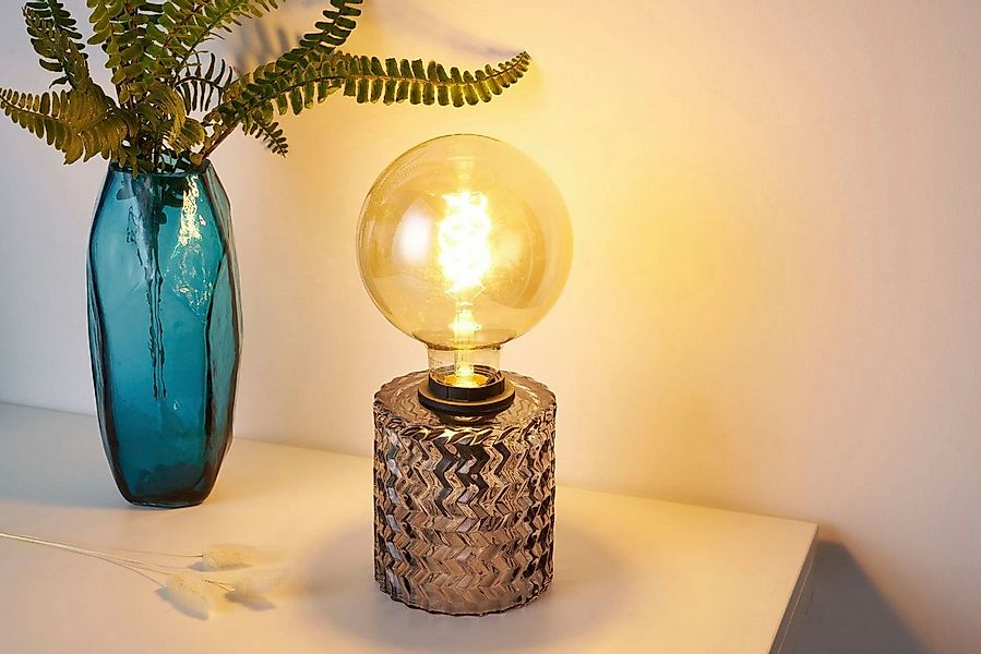 Pauleen Tischleuchte Crystal Smoke, ohne Leuchtmittel, E27, Rauchglas Schwa günstig online kaufen