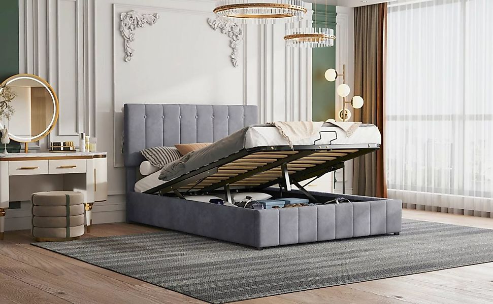 OKWISH Bett Doppelbett, Polsterbett, Jugendbett 140*200 (höhenverstellbares günstig online kaufen