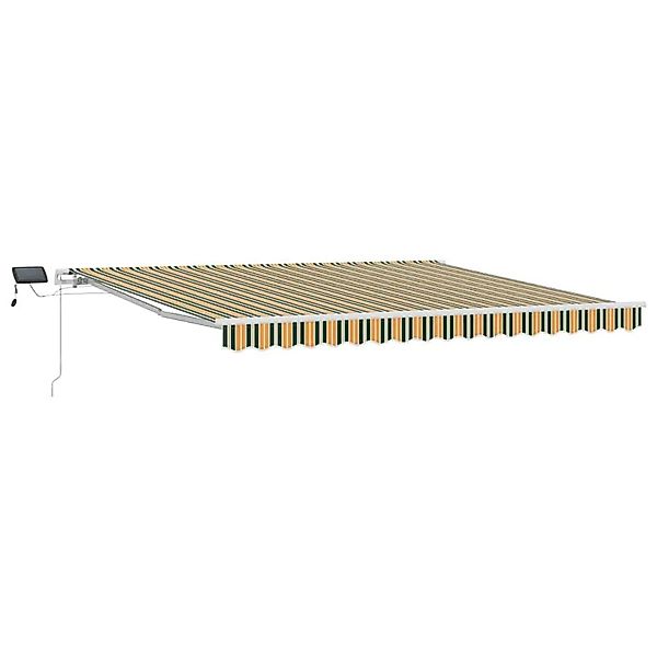 vidaXL Einziehbare Markise Grün und Gelb 400 x 300 cm Stoff und Stahl 33307 günstig online kaufen