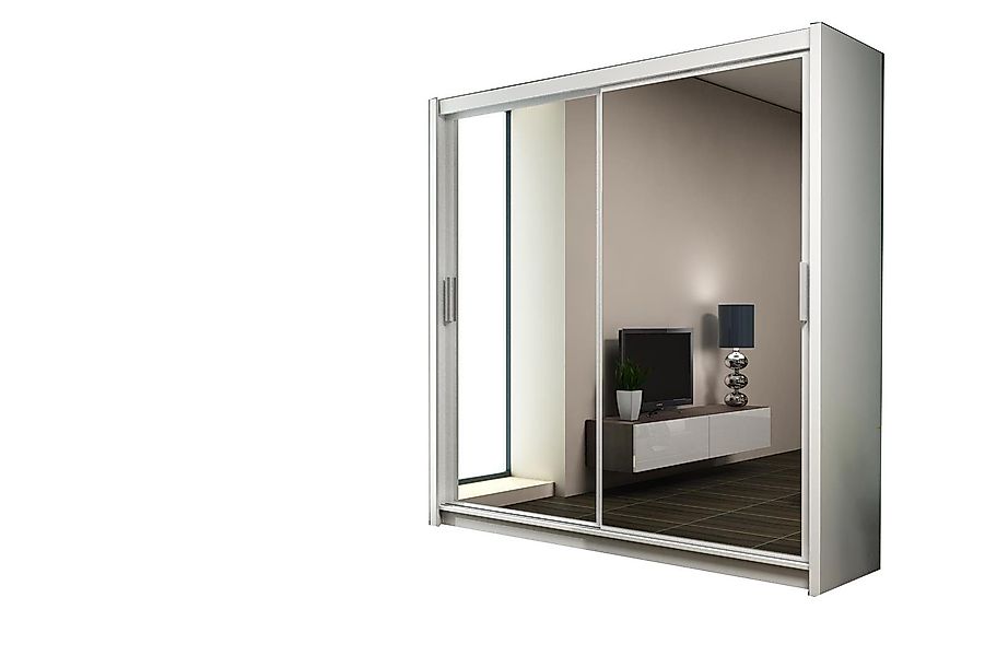 Beautysofa Kleiderschrank Modern Kleiderschrank mit Spiegel günstig online kaufen