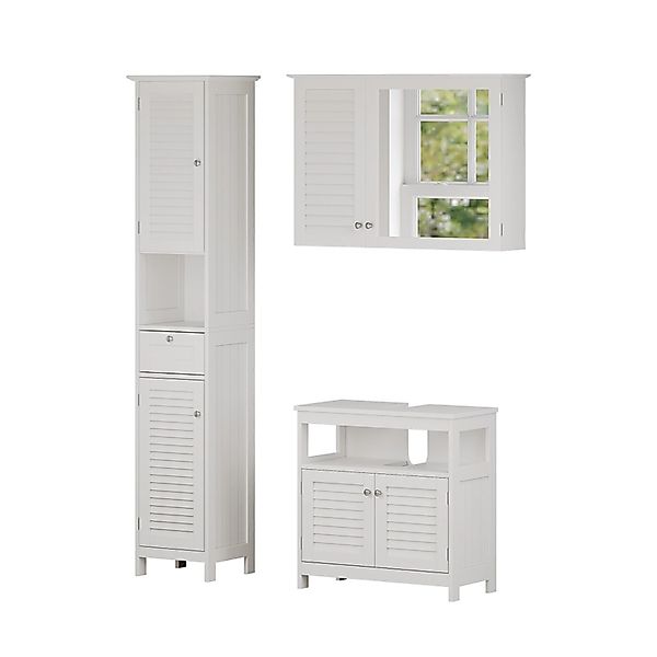 Vicco Badmöbel-Set Riad, Weiß, 3 Teile, günstig online kaufen