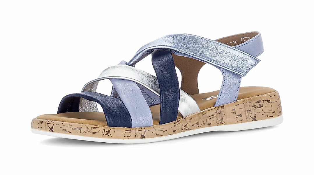 Gabor Riemchensandale "Rhodos" Sandalette, Sommerschuh im Kontrast-Look, G- günstig online kaufen