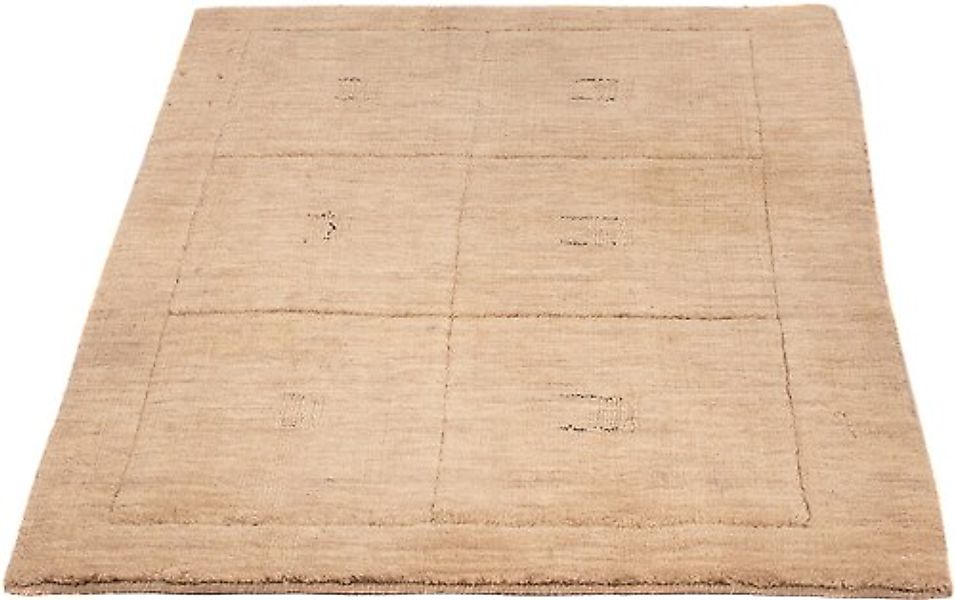 morgenland Wollteppich »Gabbeh - Loribaft Softy - 117 x 85 cm - hellbeige«, günstig online kaufen
