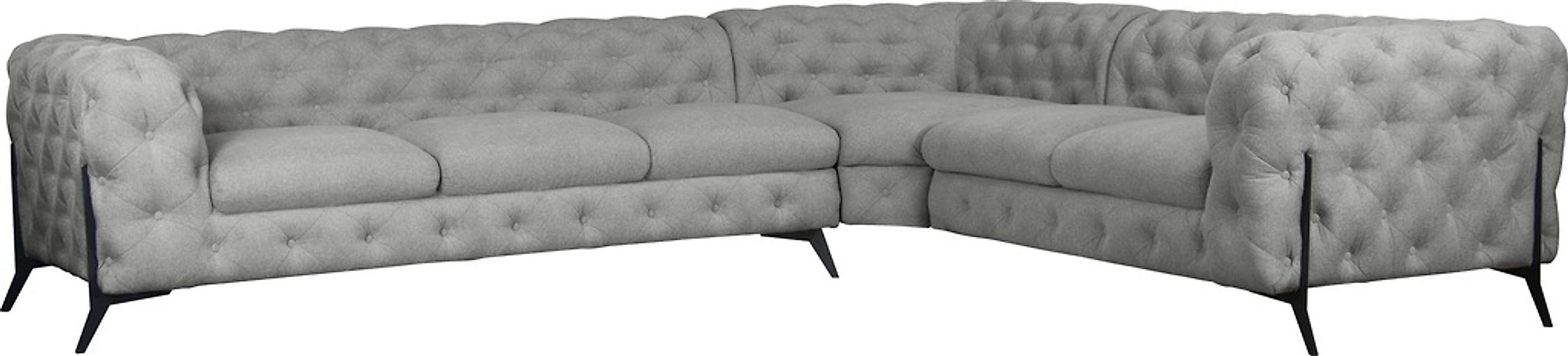 Leonique Chesterfield-Sofa "Amaury L-Form", großes Ecksofa, Chesterfield-Op günstig online kaufen