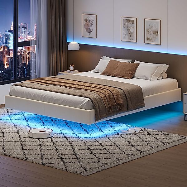 MSMASK Bett mit LED Beleuchtung Schwebender günstig online kaufen