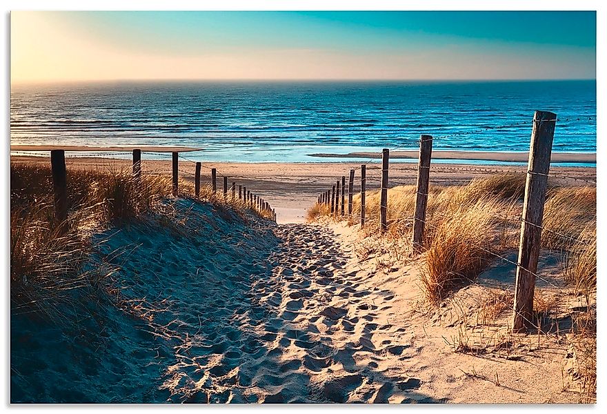 Artland Wandbild "Weg zum Nordseestrand Sonnenuntergang" Strand 1 Stk. tlg. günstig online kaufen