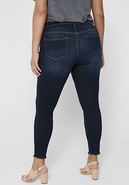 Carmakoma by Only Damen Jeans CARWILLY LIFE REG SK ANK - Skinny Fit - Grau günstig online kaufen