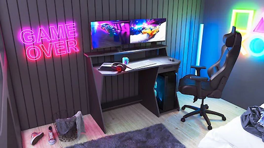 Demeyere GROUP Schreibtisch »Skin«, GAMER Schreibtisch mit 1 Schublade, 1 R günstig online kaufen