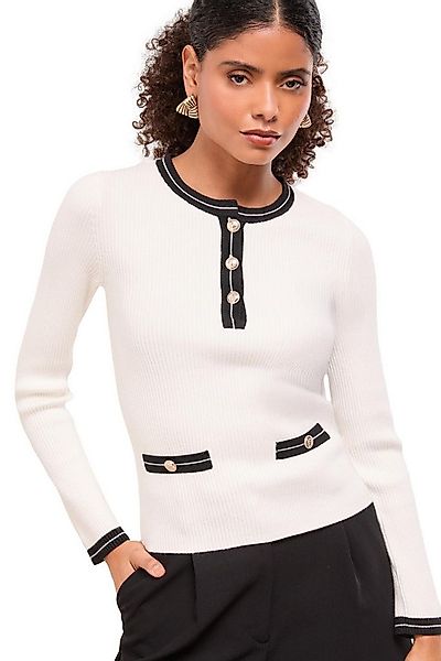 LIPSY Rundhalspullover Lipsy Strickpullover mit angedeuteter Knopfleiste (1 günstig online kaufen
