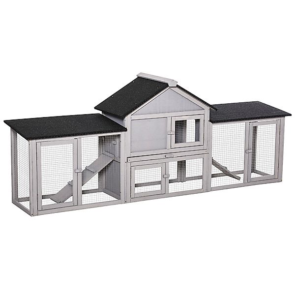 PawHut Kleintierstall Zwergkaninchenstall, BxTxH: 210x45,5x84,5 cm günstig online kaufen