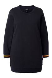 Ulla Popken Sweatshirt Long-Sweater Schriftdruck Rundhals günstig online kaufen