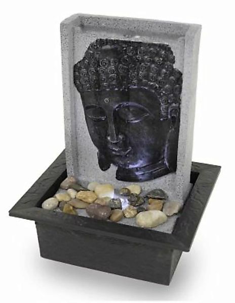 KIOM Tischbrunnen FoBuddha Head mit LED 27,3 cm schwarz günstig online kaufen