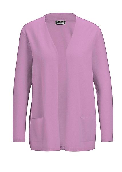 GOLDNER Strickjacke "Cardigan in langer offener Form" Aufwendig in Form ges günstig online kaufen