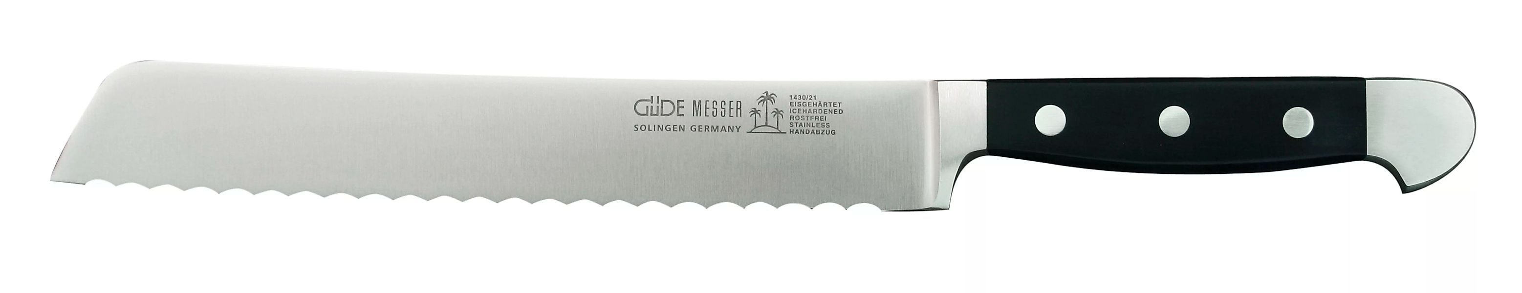 Güde Alpha Brotmesser 21 cm - CVM-Messerstahl - Griffschalen Hostaform günstig online kaufen