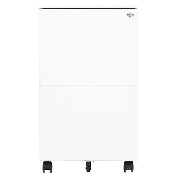 Aktenschrank Mit Rollen Weiß 39x45x67 Cm Stahl günstig online kaufen