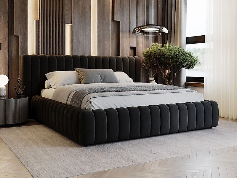 GrainGold Polsterbett mit Bettkästen BLISS, Modern Bett mit Kopfteil - 200x günstig online kaufen