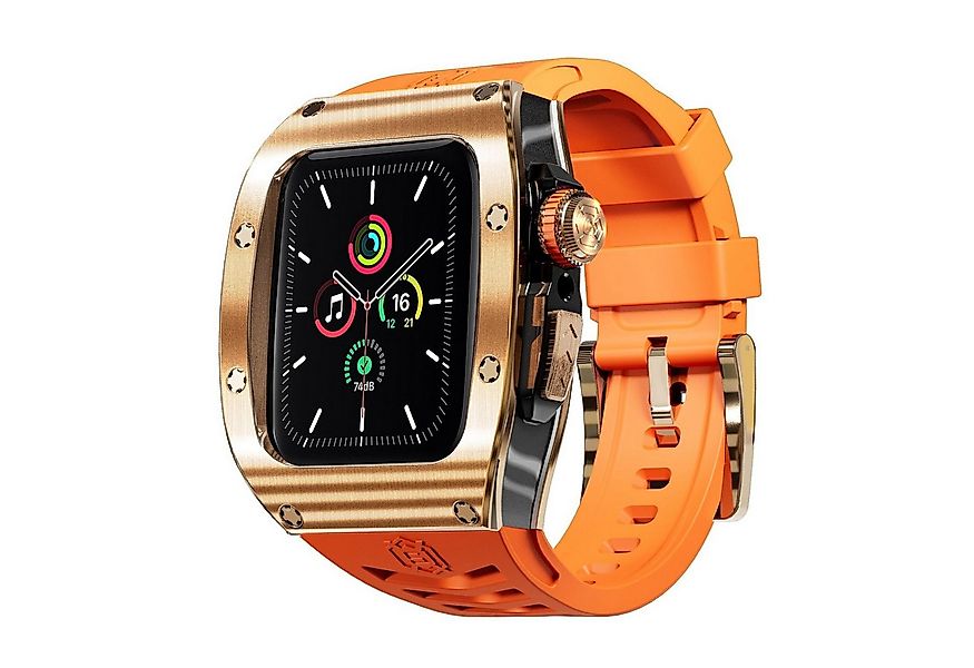 Wigento Smartwatch-Armband Für Apple Watch Series 9 8 7 45 / SE 6 5 4 Silik günstig online kaufen