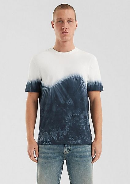 QS Kurzarmshirt T-Shirt T-Shirt mit Rundhalsausschnitt und Batikeffekt günstig online kaufen