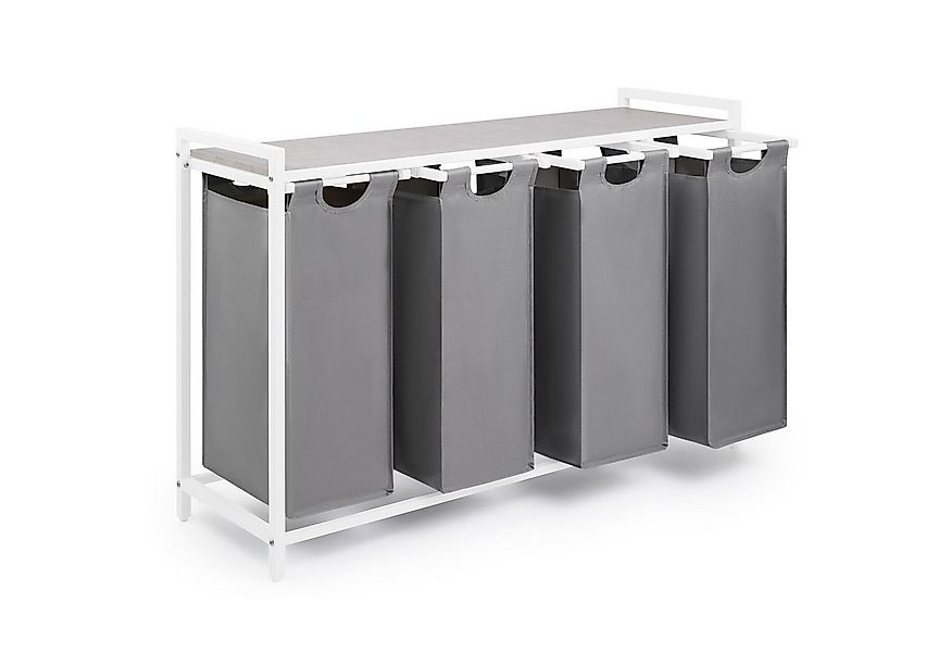 Blumtal Ausziehwäschekorb 2-4 Fächer Wäschesammler mit Ablage und Metallrah günstig online kaufen