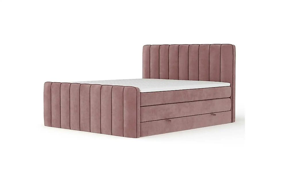 Boxspringbett mit Stauraum   ¦ rosa/pink ¦ Maße (cm): B: 204 H: 118 Betten günstig online kaufen