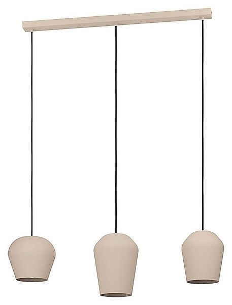 EGLO Pendelleuchte CAMBAITO, 3-flammig, Sandfarben, Schwarz, Metall, ohne L günstig online kaufen
