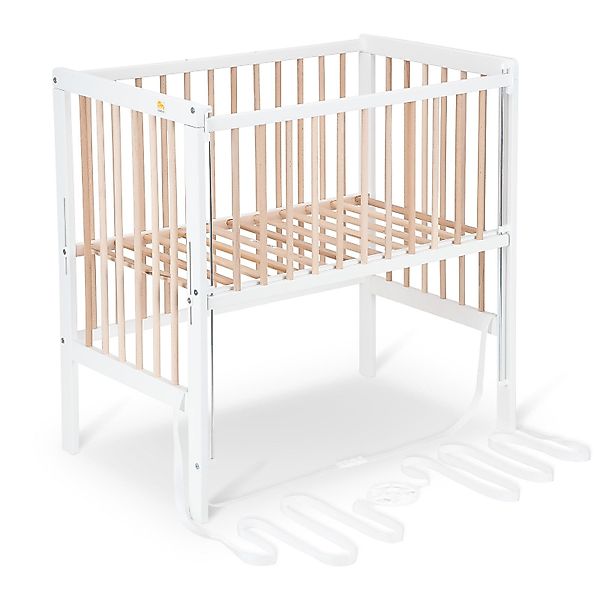 FabiMax Beistellbett Flex weiß / natur, günstig online kaufen