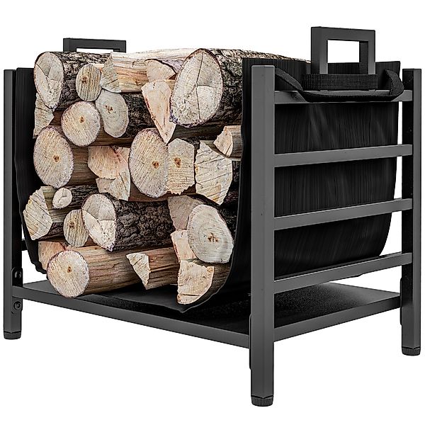 Outsunny Kaminholzregal 49 x 34 x 44 cm Brennholzregal mit abnehmbarem Trag günstig online kaufen