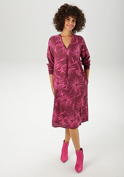 Aniston CASUAL Tunikakleid mit trendfarbigem, grafischen Blumendruck günstig online kaufen