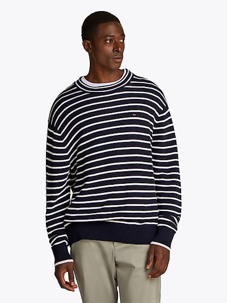 Tommy Hilfiger Strickpullover BRETON STRUCTURE CREW günstig online kaufen
