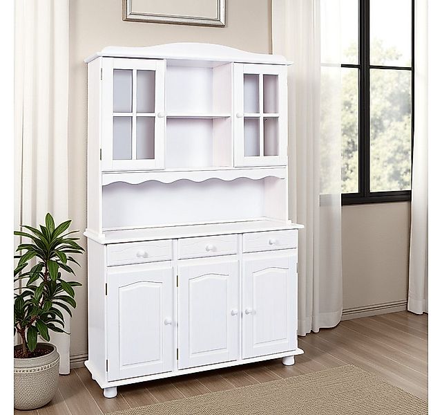 Inter Link Buffet SIENA Massivholz, viel Stauraum, weiß lackiert, Landhaus günstig online kaufen