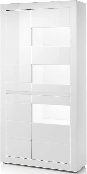 Home affaire Vitrine "Carat" Höhe 198 cm, zwei Leisten angeliefert, 1 x gra günstig online kaufen