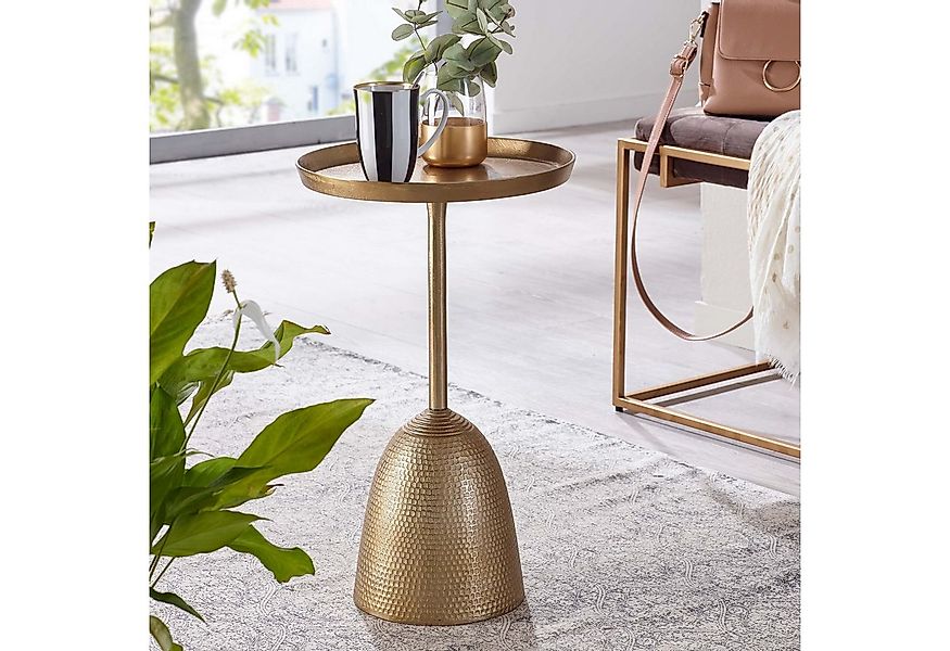 FINEBUY Beistelltisch FB82253 Sofatisch Metall Ø 33 cm Tisch Wohnzimmertisc günstig online kaufen