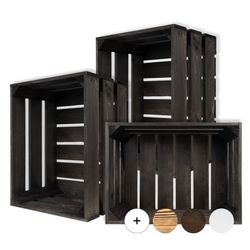 Creative Deco Holzkiste 3x Weinkisten Set günstig online kaufen
