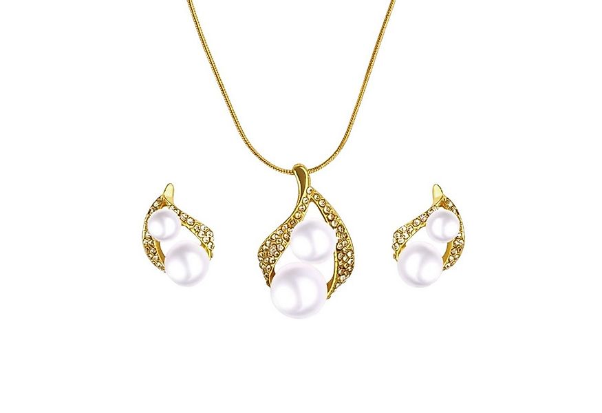 KARMA Schmuckset Schmuckset Damen, Kunstperlen & Kristalle (Damenschmuck Ge günstig online kaufen
