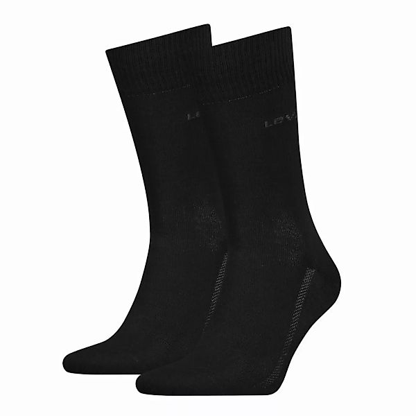 LEVI´S Unisex 2er Pack Socken - Regular Cut, einfarbig Schwarz 39-42 günstig online kaufen