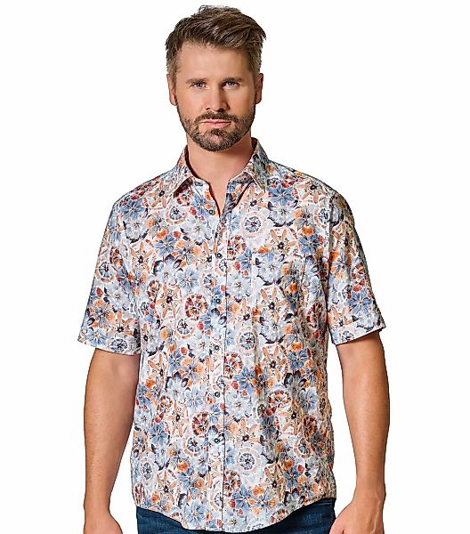 CASAMODA Leinenhemd "CASAMODA Leinenhemd Print" günstig online kaufen