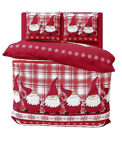 One Home Bettwäsche Wichtel Weihnachten Weihnachtsbettwäsche, Fleece, 3 tei günstig online kaufen