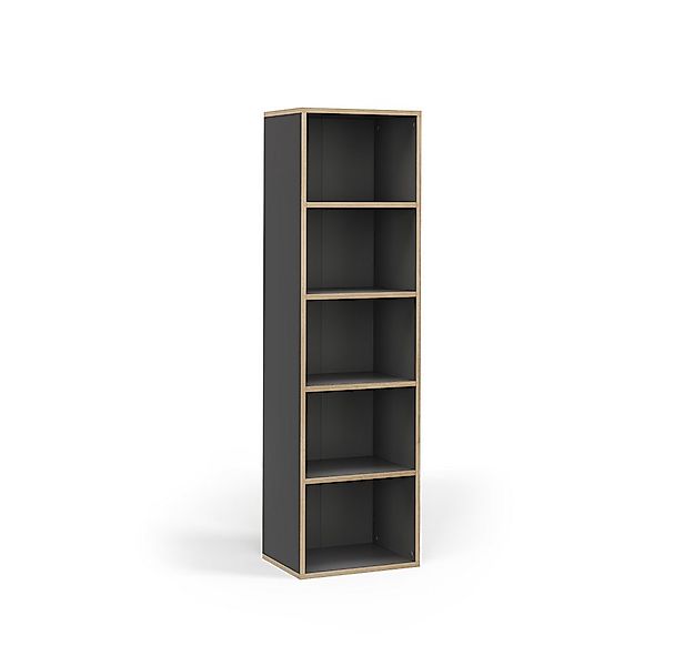 Vicco Bücherregal Tetrix, Anthrazit/Nordik, 40 x 140 cm mit 5 Fächern günstig online kaufen