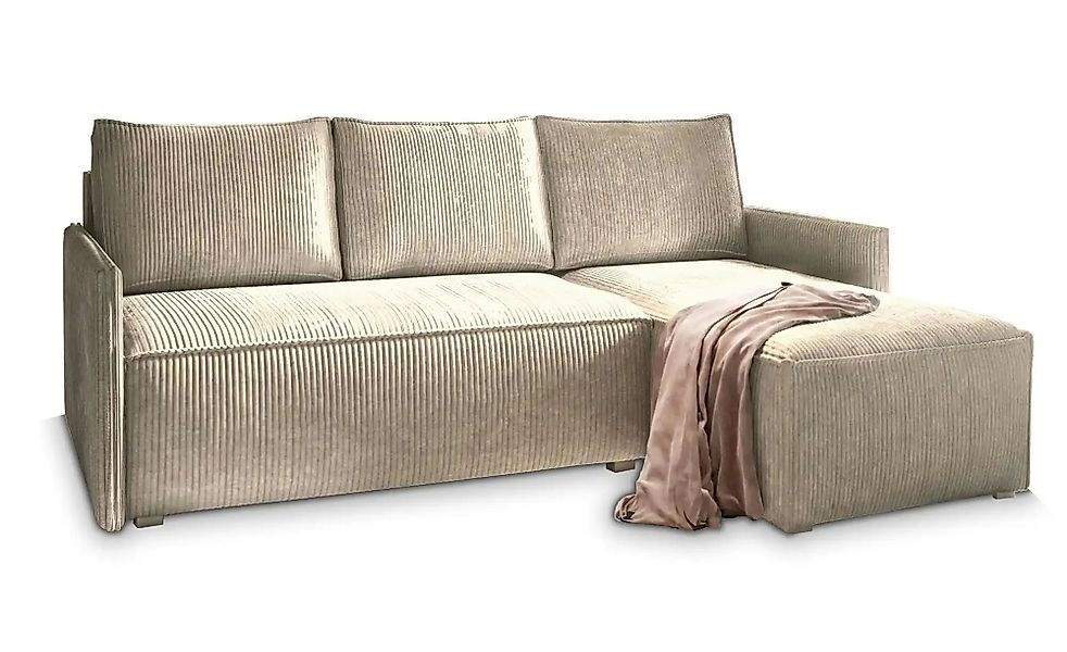 MASSENO Ecksofa mit Schlaffunktion Perusi ¦ beige ¦ Maße (cm): B: 206 H: 85 günstig online kaufen