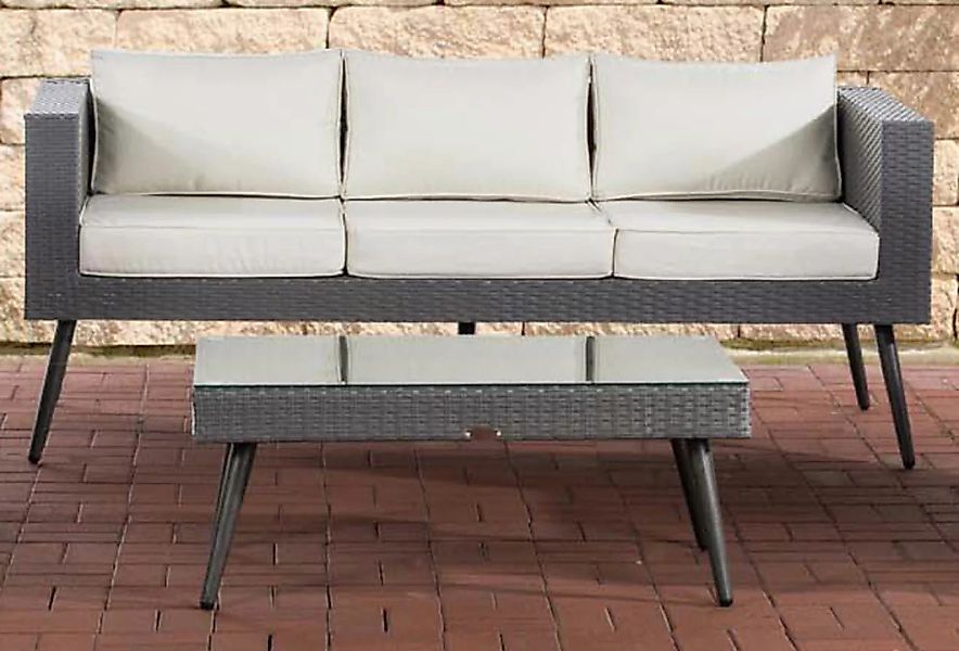 M# 3er Sofa Molde mit Tisch-grau günstig online kaufen
