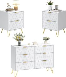 UEV Schlafzimmer-Set, 3er-Set Schlafzimmermöbel, Sparset Jugendzimmer-Set, günstig online kaufen