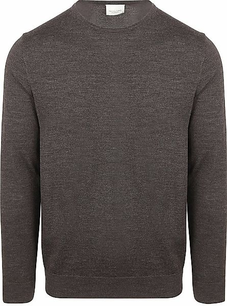 Profuomo Pullover Merinowolle Dunkelbraun - Größe M günstig online kaufen