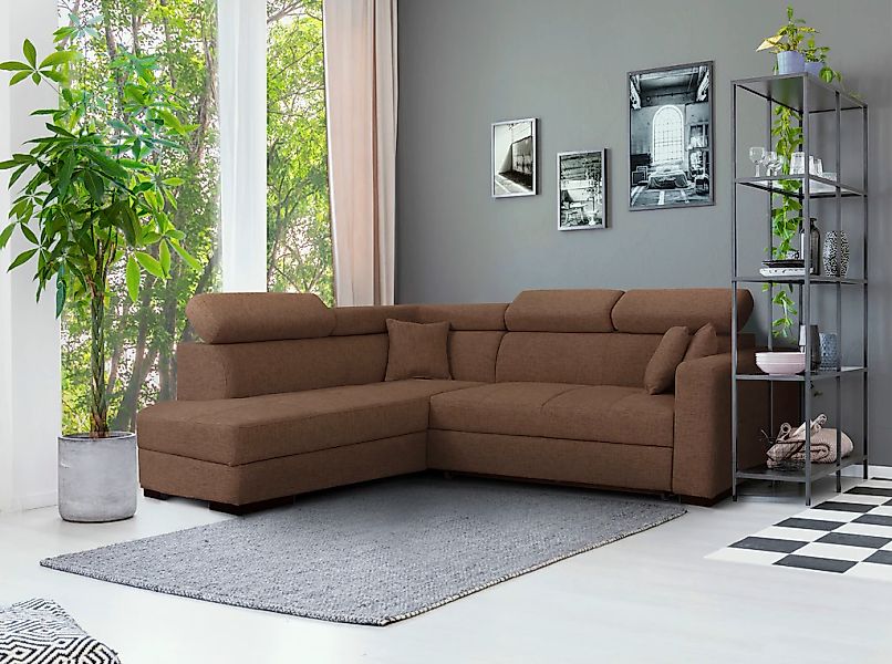 Home affaire Ecksofa »Tulio L-Form« wahlweise mit Bettfunktion und Bettkast günstig online kaufen