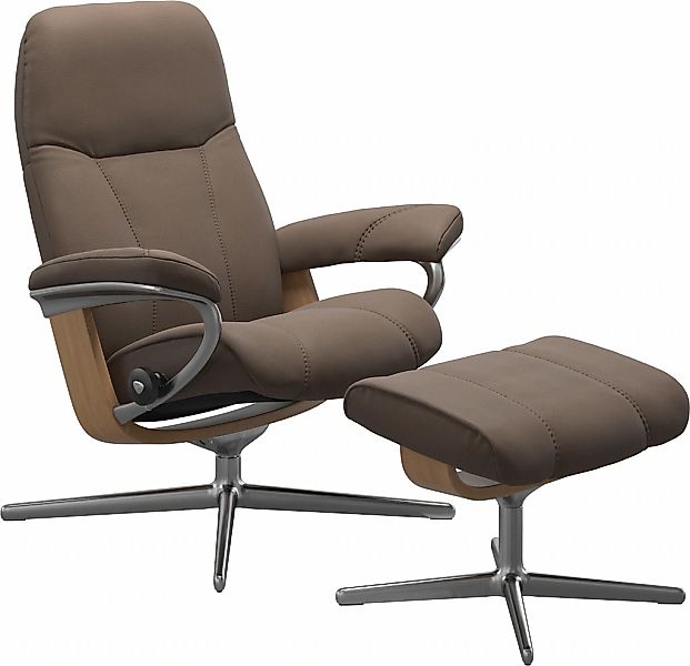 Stressless "Consul" mit Cross Base, Größe S, M & L, Holzakzent Eiche günstig online kaufen
