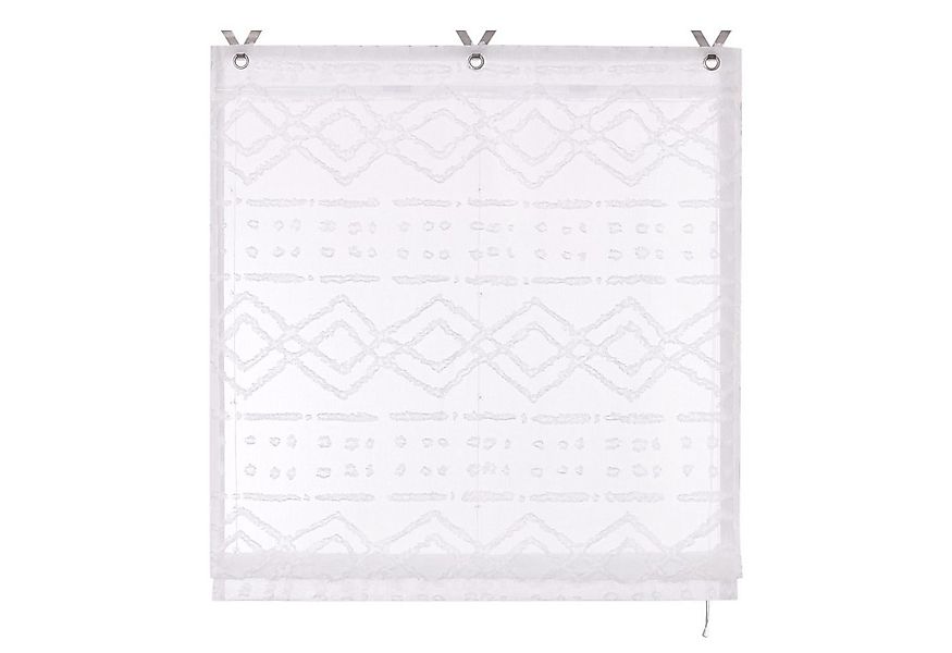 Joyswahl Raffrollo, mit Hakenaufhängung, Ösenrollo mit rautenförmiges geome günstig online kaufen