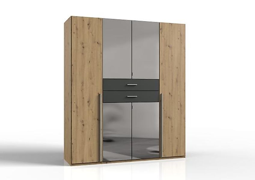 Kleiderschrank 6trg mit 4 Spiegel DENVER von WIMEX braun günstig online kaufen