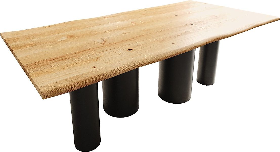DELIFE Esstisch Edge, Eiche Natur 200x100x2,5 günstig online kaufen